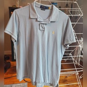 Ralph Lauren Polo Men's Large Custom Slim Light Blue